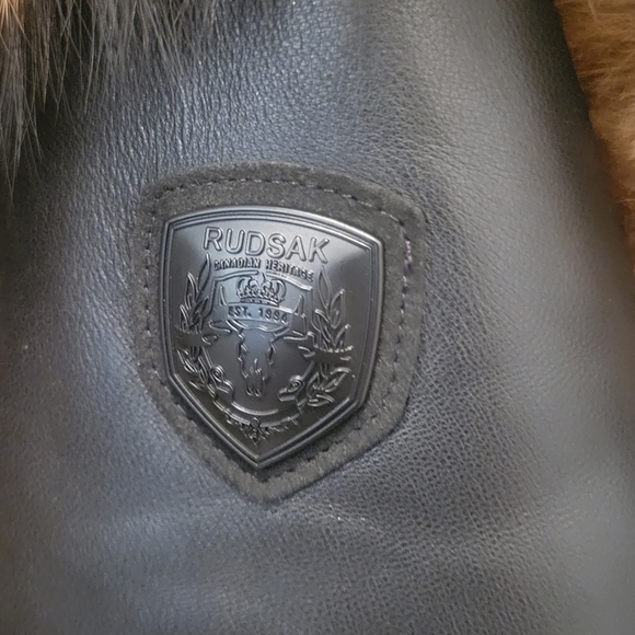 Rudsak down, leather bomber jacket - Picture 5 of 9